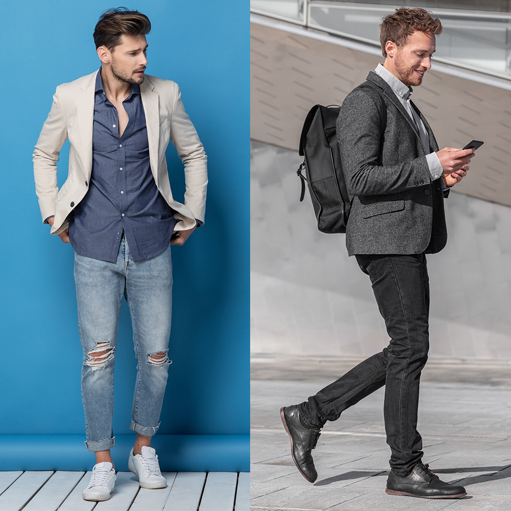 Marynarka męska do jeansów - jaką wybrać? Odkryj najmodniejsze stylizacje z marynarką i dżinsami!